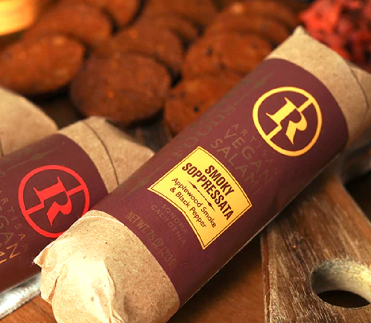 Soppressata Salami 7.5oz Riverdel, The Original Vegan Cheese Monger